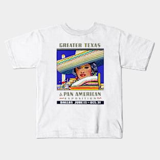 1937 Texas and Pan American Exposition Kids T-Shirt